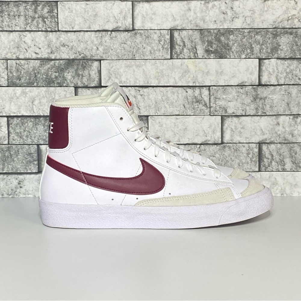 Nike Women’s High Top Sneakers White and Burgundy